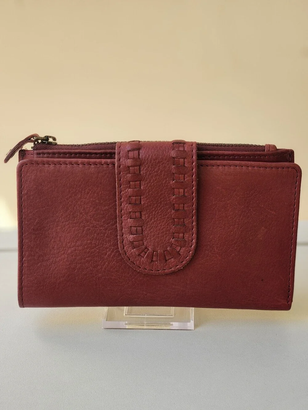Classic  Leather Wallet - Burgundy